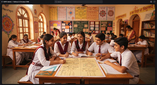 वैदिक गणित चार्ट एवं ज्यामितीय परियोजना